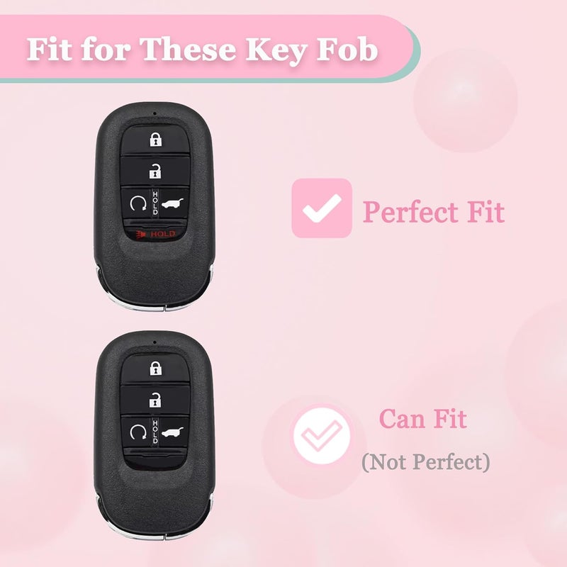 JAMCARI for Honda Key Fob Cover - Soft TPU Key Fob Protector for 2022 Accord Civic CRV Pilot Odyssey 11th Gen Smart Key Case with Bling Keychain - Image 2